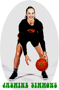 JAsmine Simmons, Australian basketball player from Victoria, playing for Demons in  Midura BAsketball Association Premier LEague. Here posing dribbling the basketball. in sweats, facing camera.