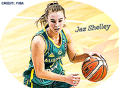 Jazmin Shelley, Australia U-19 team, July 2017. Credit: FIBA