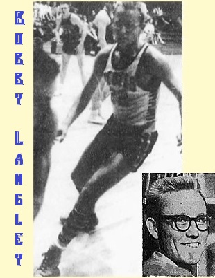 Images of Bobby Langley, Franklin High boys basketball player in Tennessee. Action shot on defense, from The Tennessean, Nashville, Tenn., February 13, 1998, and  portrait shot from The Tennessean, January 17, 1959.