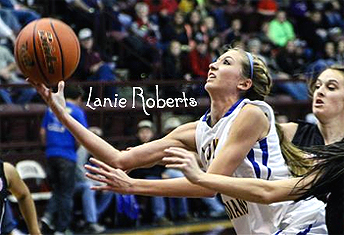 Lanie Roberts going up for a layup.