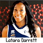 Portrait image of Latara Darrett, Bellinzona basketball player in the Swiss LNA women's league.