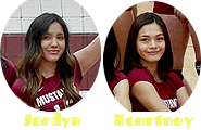 Jordyn and Kourtney Lewis, basketball sisters on New Mexico's Ramah High School, 2015.