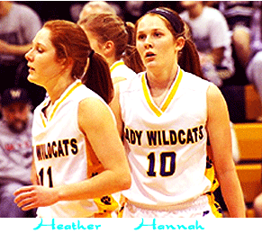 Twins Heather and Hannah Lord, Wood Country Christian, in white LADY WILDCATS uniforms, #s 11 & 10. (Photo by Kerry Patrick/Depth Chart).