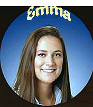 Facial photo of Emma Nolan, Marquette Catholic High School (Indiana) girl basketball player and her twin sister, Sophia Nolan, in similar shot.