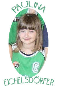 Image of Paulina Eichelsd�rfer, cropped from team photo, #6, in green uniform of the SC Kemmern U11 basketball team.