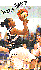 Sabra Wrice, Nottingham Wildcats of the England Basketball League Division 1, going up for a basket.