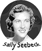 Head shot of Sally Seebeck, College of Charleston women's basketball player, 1956.