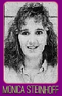 Portrait image of Monica Steinhoff, girls basketball player in the St. Charles County (Missouri) Girls Summer Basketball League, from the St. Louis Post-Dispatch, June 27, 1988.