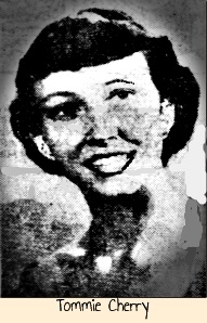 Portrait of 1957 Tennessee girls basketball player Tommie Cherry of Sardis High, portrait from The Jackson Sun, Jackson, Tennessee, February 26, 1958