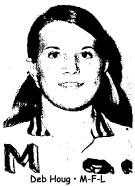 Picture of Deb Houg, MFL High, Monona (Monona-Fredericksburg-Luana) basketball player until 1974 in Iowa.