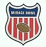 Mirage Bowl logo, in a shield shape.