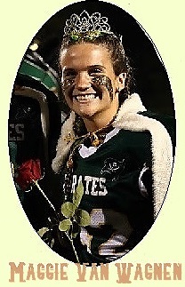Photo of Maggie Van Wagnen, female placekicker, named Homecoming Queen on September 29, 2023, for Napoleon High School, Michigan.