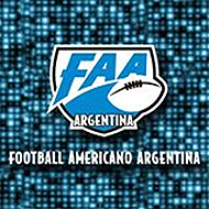 Football Americano Argentina (FAA) logo, blue and white.