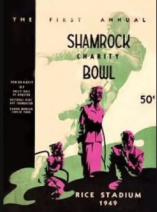Cover of program for AAFC's Shamrock Bowl, 1949.