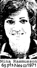 Picture of Nina Rasmusson, Nesco forward, who scored 53 points against Eldora in a Iowa 6-on-6 game, on February 15, 1972.